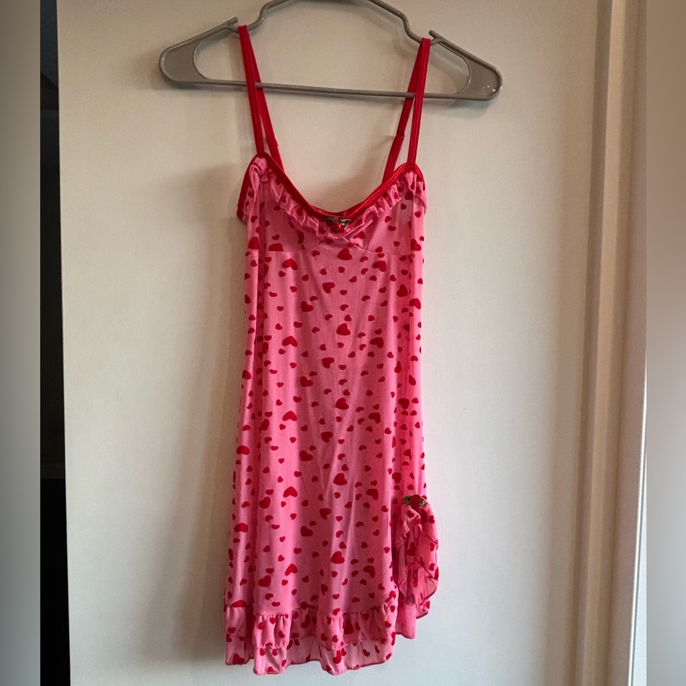 Sugar Thrillz , XS , pink & red , mini dress (♥️)